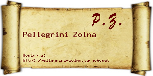 Pellegrini Zolna névjegykártya